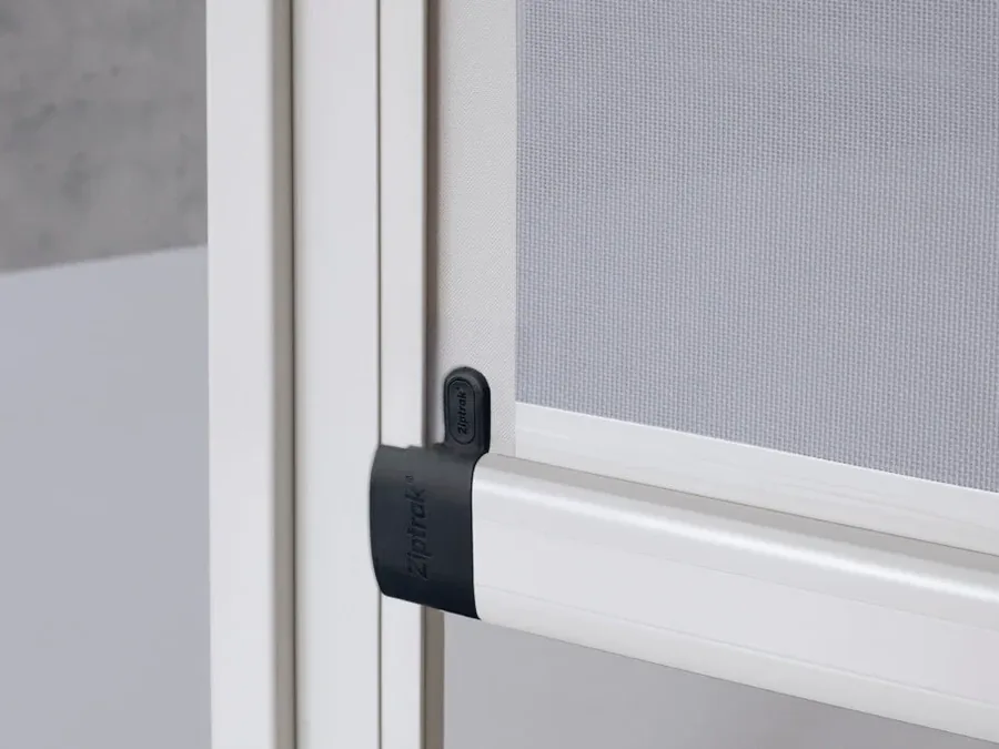 Ziptrak side channel with the zip edge held inside